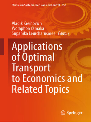 cover image of Applications of Optimal Transport to Economics and Related Topics